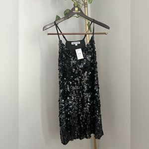 Walter Baker Black Sequin Mini Dress NWT ~ Size S